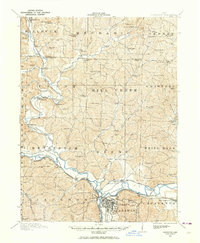 Coshocton 1913 topographic map preview