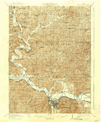 Coshocton 1915 topographic map preview