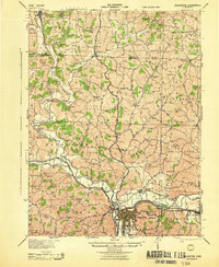 Coshocton 1943 topographic map preview