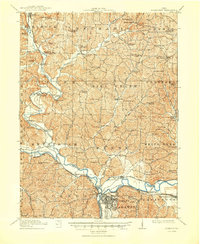 Coshocton 1915 topographic map preview