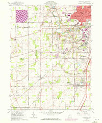 Cridersville 1961 topographic map thumbnail