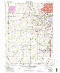 Cridersville 1961 topographic map thumbnail