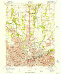 Dayton North 1955 topographic map thumbnail