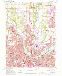 Dayton North 1965 topographic map thumbnail