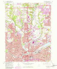 Dayton North 1965 topographic map thumbnail