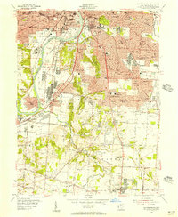 Dayton South 1955 topographic map thumbnail