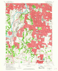 Dayton South 1966 topographic map thumbnail