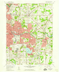 Akron East 1958 topographic map thumbnail