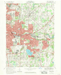Akron East 1967 topographic map thumbnail