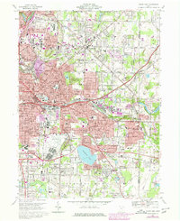 Akron East 1967 topographic map thumbnail