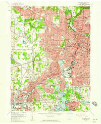 Akron West 1958 topographic map thumbnail