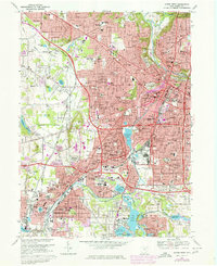 Akron West 1967 topographic map thumbnail