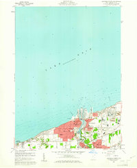 Ashtabula North 1960 topographic map thumbnail