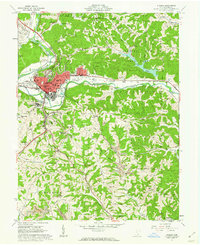 Athens 1961 topographic map thumbnail