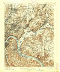 East Cincinnati topographic map thumbnail