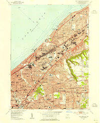 East Cleveland 1953 topographic map thumbnail