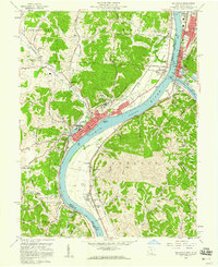Gallipolis 1958 topographic map preview