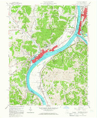 Gallipolis 1958 topographic map preview