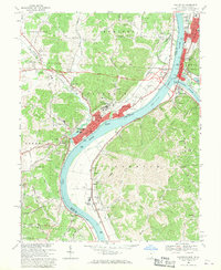 Gallipolis 1968 topographic map thumbnail