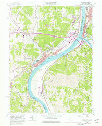 Gallipolis 1958 topographic map preview