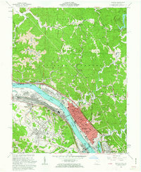 Ironton 1961 topographic map thumbnail