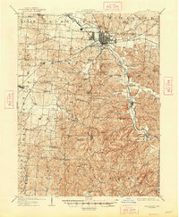 Lancaster 1909 topographic map thumbnail