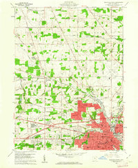 Mansfield North 1960 topographic map thumbnail