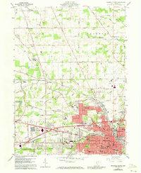 Mansfield North 1960 topographic map thumbnail