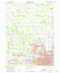 Mansfield North 1960 topographic map thumbnail