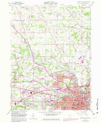Mansfield North 1960 topographic map thumbnail