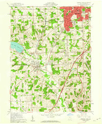 Mansfield South 1961 topographic map thumbnail
