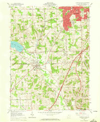 Mansfield South 1961 topographic map thumbnail