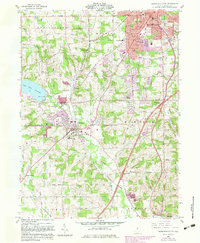 Mansfield South 1961 topographic map thumbnail