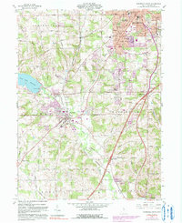 Mansfield South 1961 topographic map thumbnail