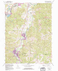 Crooksville 1961 topographic map thumbnail