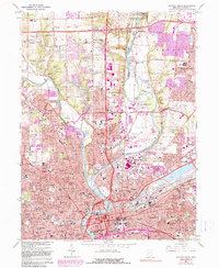 Dayton North 1965 topographic map thumbnail