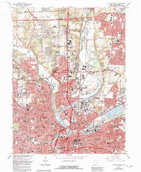 Dayton North 1965 topographic map thumbnail