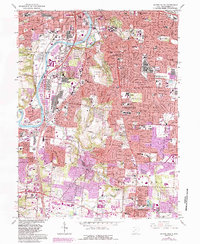 Dayton South 1966 topographic map thumbnail