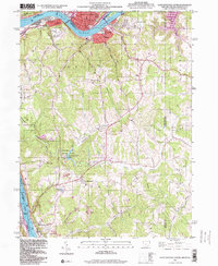 East Liverpool South 1996 topographic map thumbnail
