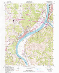 Gallipolis 1958 topographic map preview