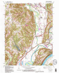 Hooven 1992 topographic map thumbnail
