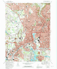Akron West 1967 topographic map thumbnail