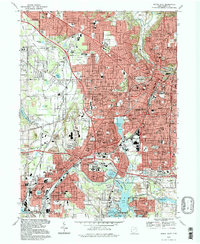 Akron West 1994 topographic map thumbnail