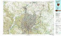 Cincinnati topographic map thumbnail