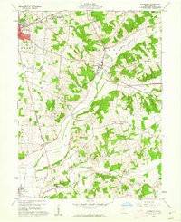 Zanesfield 1960 topographic map thumbnail