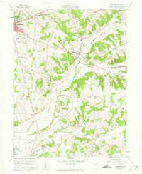Zanesfield 1960 topographic map thumbnail