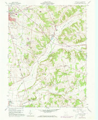 Zanesfield 1960 topographic map thumbnail