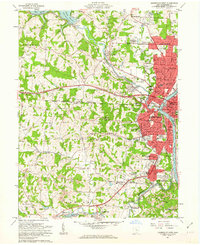 Zanesville West 1961 topographic map thumbnail
