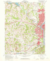 Zanesville West 1961 topographic map thumbnail