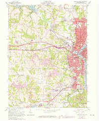 Zanesville West 1961 topographic map thumbnail